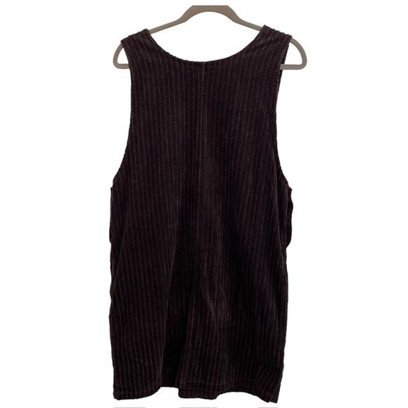 Vintage 90s AMI Paris Jumper Dress Corduroy Brown Medium Pockets Cottagecore - Picture 3 of 9